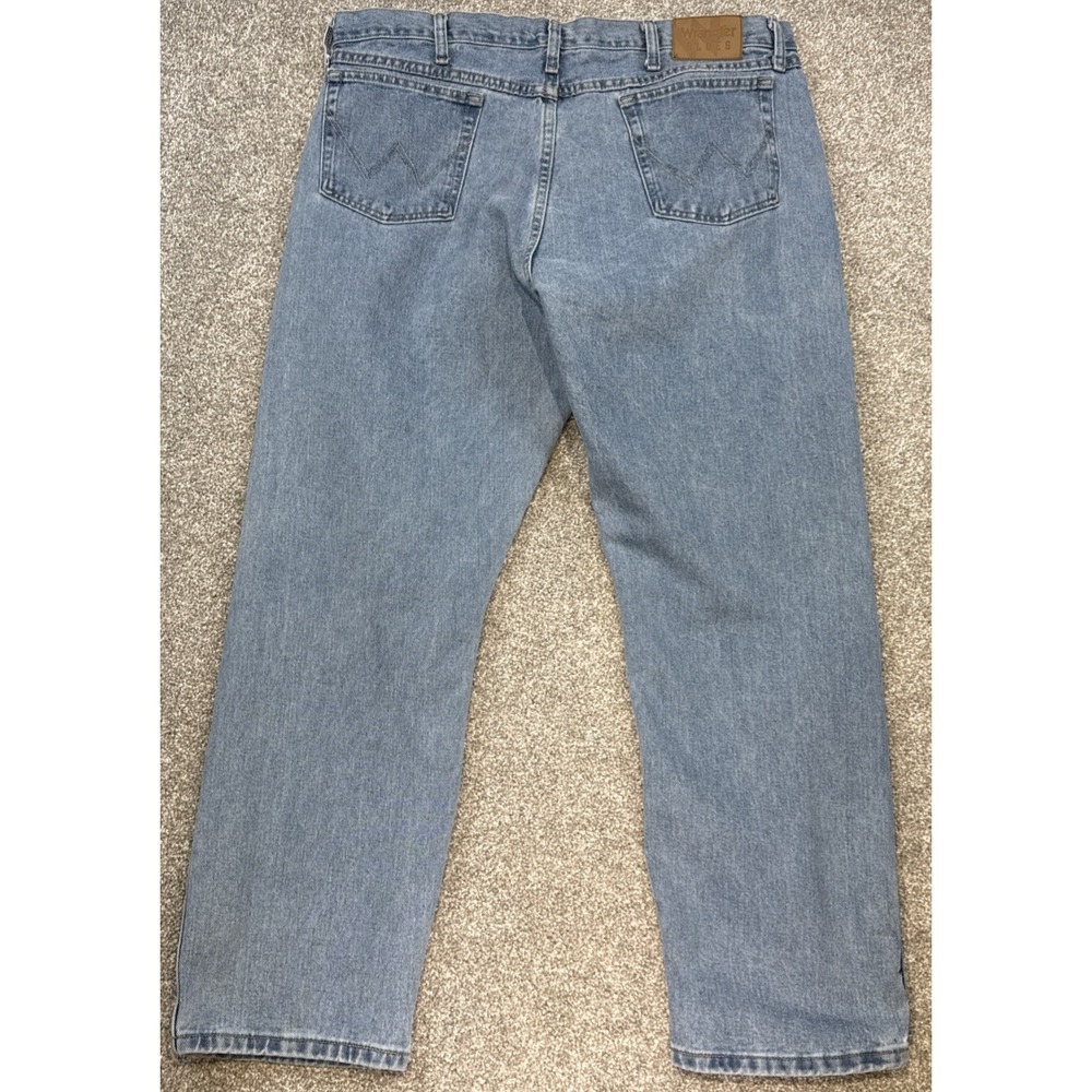 Wrangler Blues Men's Bootcut Jeans 40x30 Blue Denim Classic Cotton Casual - Picture 2 of 13
